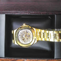 Gold Skeleton Automatic Watch