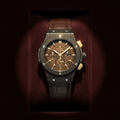Ceramic Chronograph – Brown Dial & Leather Strap