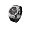 Skeleton Chronograph – Titanium & Black Strap