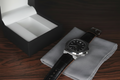 SKMEI Silver Edition – Black Dial Leather Strap Watch