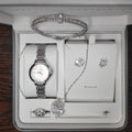 Ladies Silver Crystal Artificial Jewelry Set – Watch, Necklace, Earrings, Bracelet & Ring