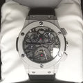 Skeleton Chronograph – Titanium & Black Strap