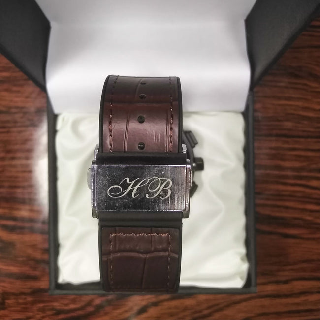 Ceramic Chronograph – Brown Dial & Leather Strap