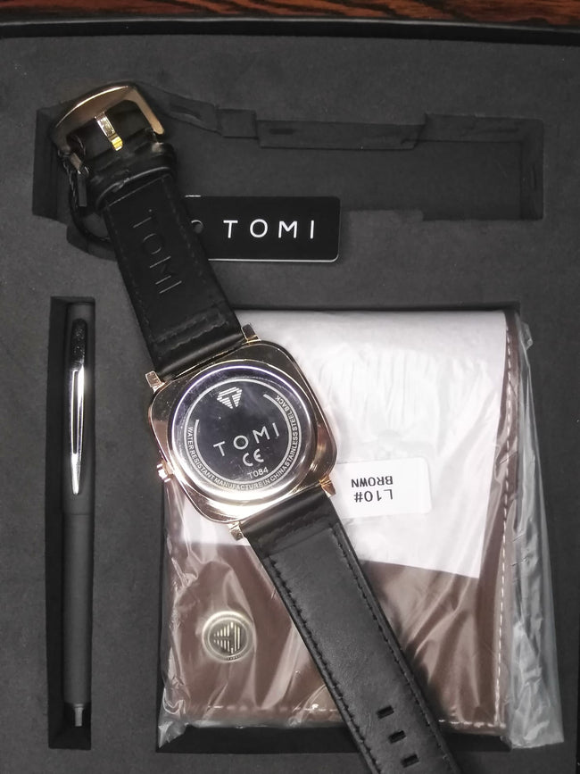 TOMI Midnight Blue – Slim Quartz Dress Watch