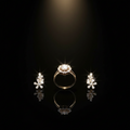 Luxury Ladies Gold Pearl & Diamond Jewelry Set – Watch, Necklace, Bracelet, Earrings & Ring