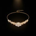 Luxury Ladies Gold Pearl & Diamond Jewelry Set – Watch, Necklace, Bracelet, Earrings & Ring