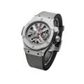 Silver Skeleton Chronograph – Tourbillon & Gray Strap
