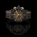 Ceramic Chronograph – Brown Dial & Leather Strap