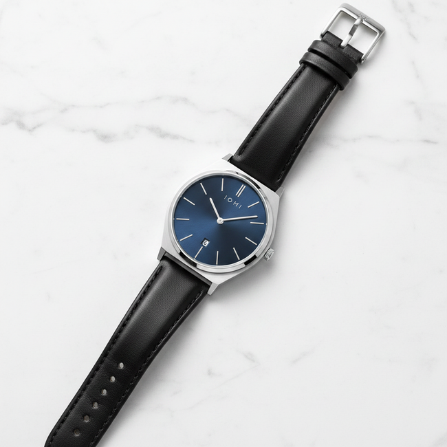 TOMI Midnight Blue – Slim Quartz Dress Watch