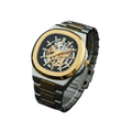 Two Tone Skeleton Automatic Watch – Gold & Silver